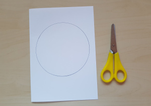 Eksperyment 2 -odrysuj kółko na białej kartce papieru, a następnie je wytnij